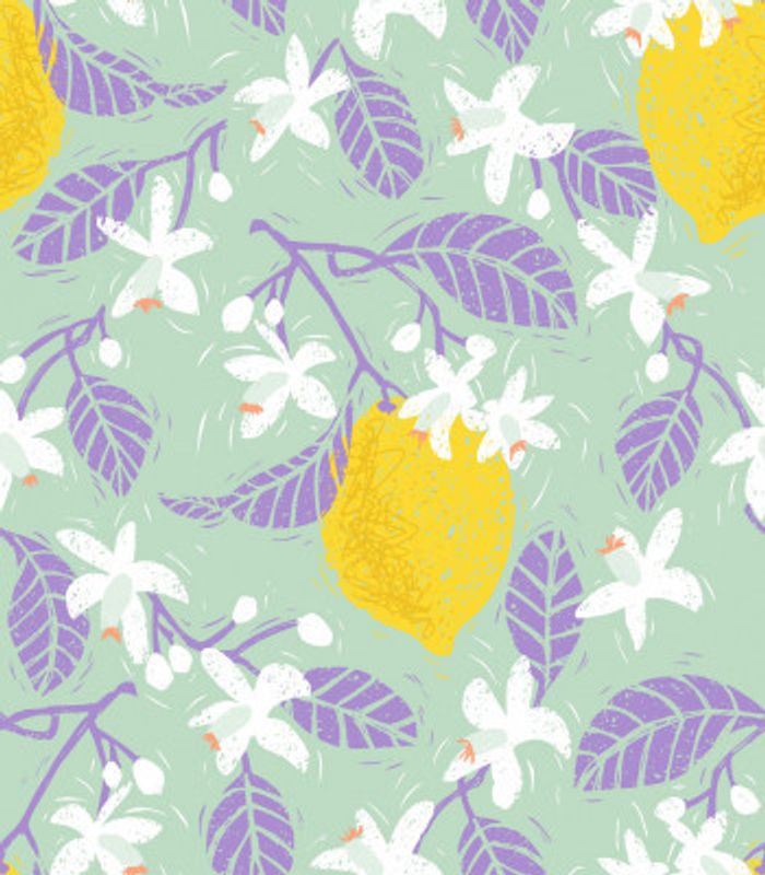 Lemon With Purple Leaves