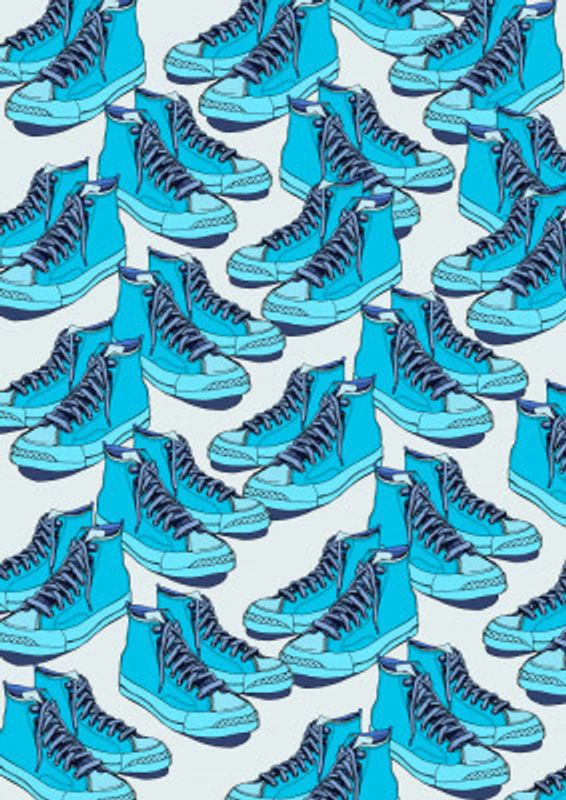 Blue Sneakers Pattern