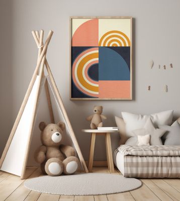 Rainbow Plus Shapes  Blue Mustard9