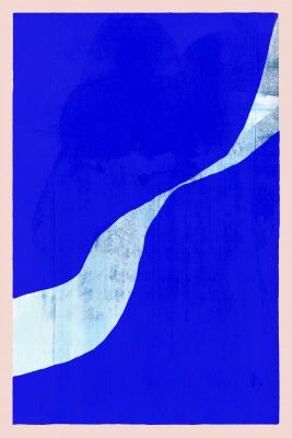 Blue Background With A Dynamic White Curve