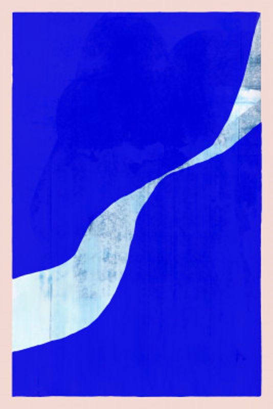 Blue Background With A Dynamic White Curve