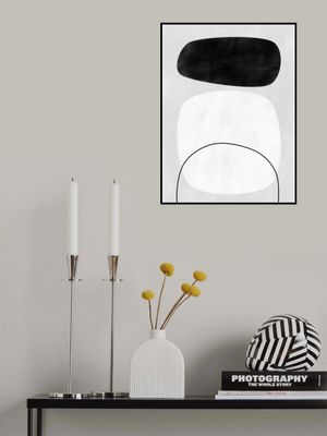 Abstract Geometric Shapes In Black And White