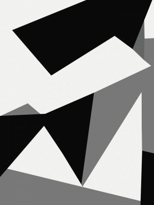 Abstract Black And White Painting