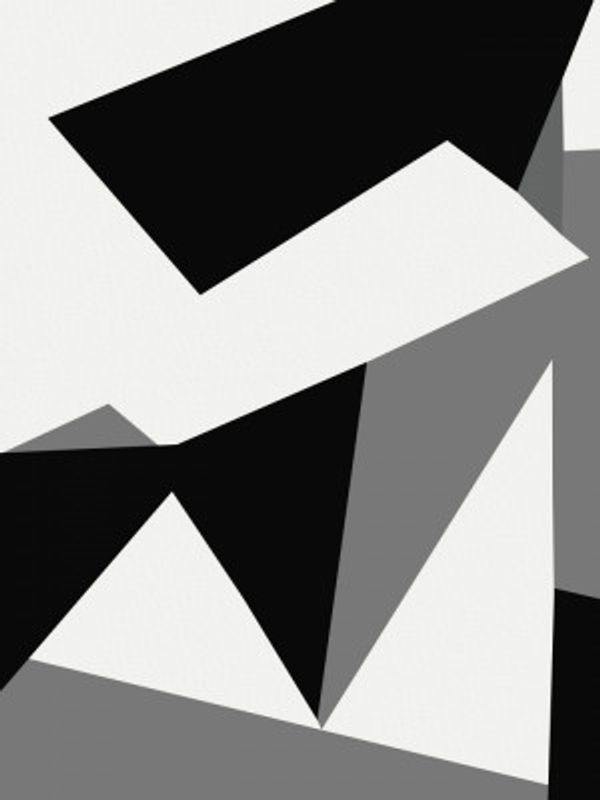 Abstract Black And White Painting