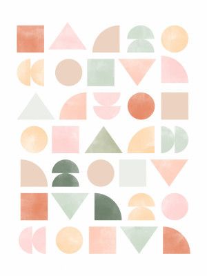 Geometric Pattern With Pastel Shape