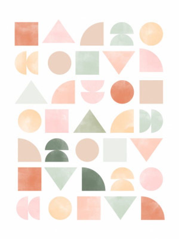 Geometric Pattern With Pastel Shape