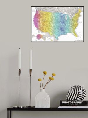 Highly detailed map of the United States, Jude