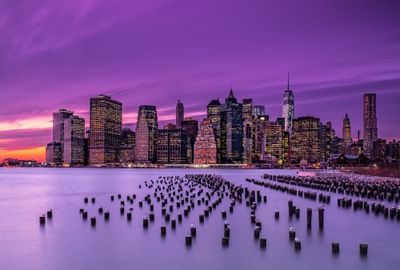 New York Violet Sunset