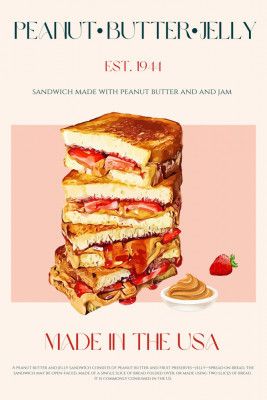 Peanut Butter And Jelly Sandwich Stack