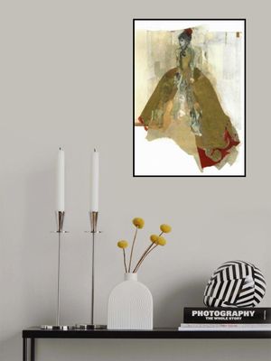 Lady in golden dress