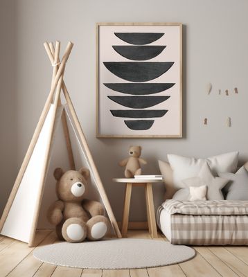 Stacked Black Semi Circles