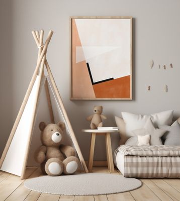 Abstract Geometric Art With Muted Tones