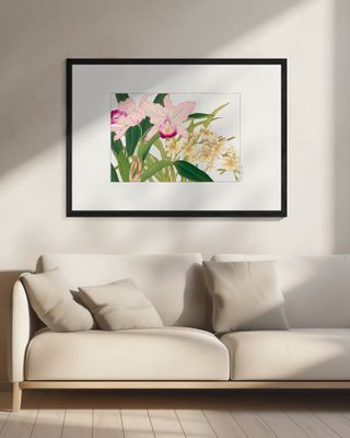 Oncidium Woodblock Painting