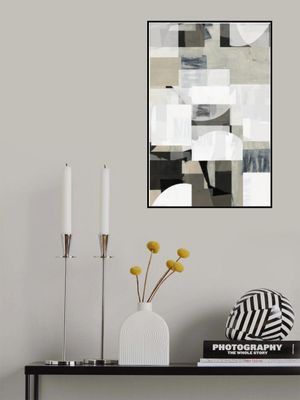 Abstract Mocha Black White Composition No. 2