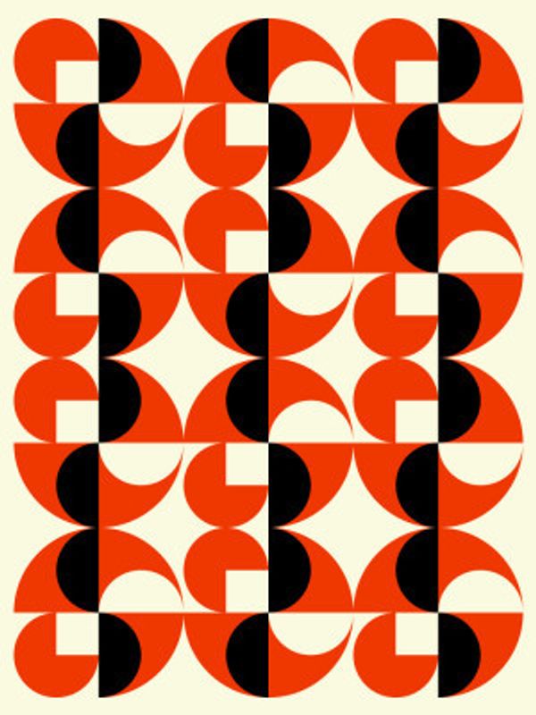 Geometric Abstract Design with a Repetitive Pattern