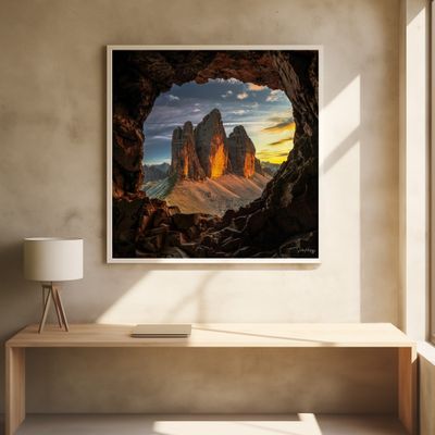 Window of Beautiful Sunset