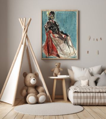 Elegant Pose of Woman Portrait