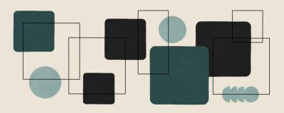 Geometric Modern Art With  Earthy Tones