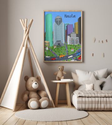 Downtown, Houston, Texas by Artist Carla daly