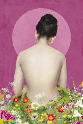 Japanese Girl In Garden