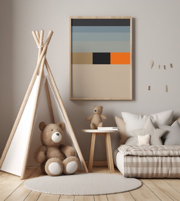 Contrasting Colors And Geometric Forms