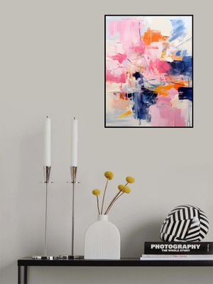 Blush Indigo Abstract Print First 4x