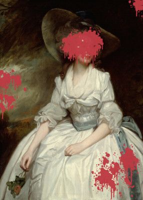 Renaissance Red Splash - Altered Art