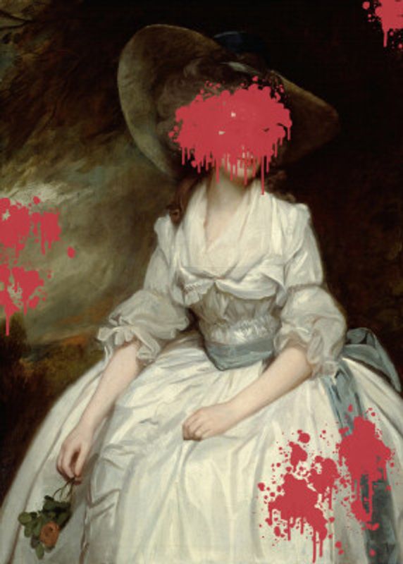 Renaissance Red Splash - Altered Art