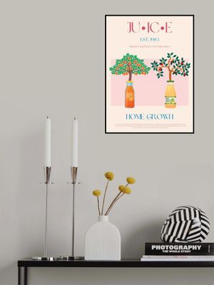 Orange and Apple Trees with Juice Bottles