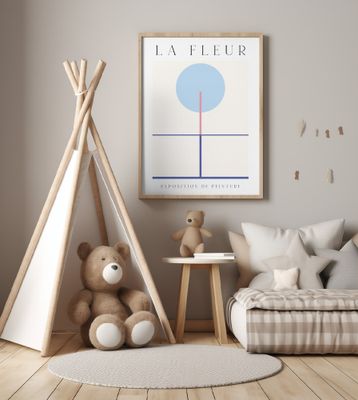 La Fleur Geometric Flowers Poster Set 7