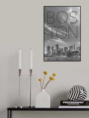 BOSTON Skyline Financial District &amp; North End | Text &amp; Skyline