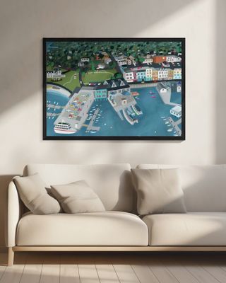 Aerial View of Bar Harbor, Maine, USA by Carla Daly