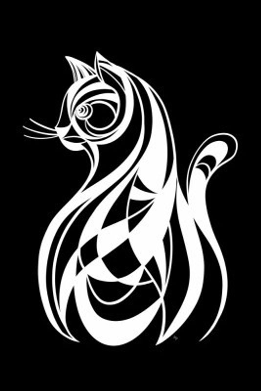 Stylized Geometric Cat