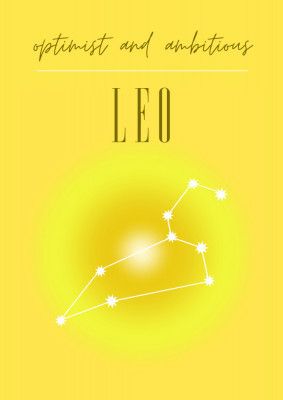 Leo Zodiac Print Art