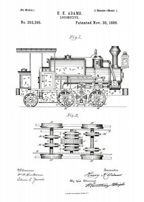 Locomotive Patent 1886