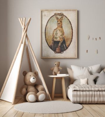 Tattooed Kangaroo In A Boxing Pose