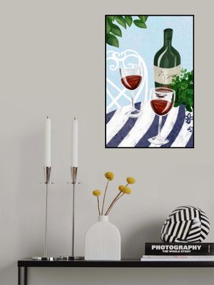 Red wine under the tree