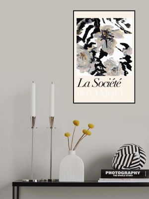 La Société Botanique Balck and White and Cream Flowers 2