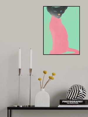 Vibrant Feline Silhouette