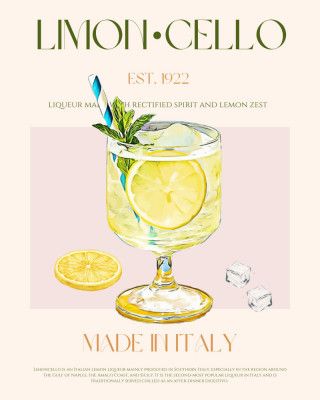 Illustration Of A Limoncello Drink