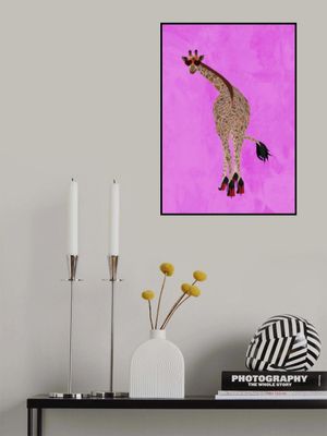 Quirky Giraffe wearing shoes