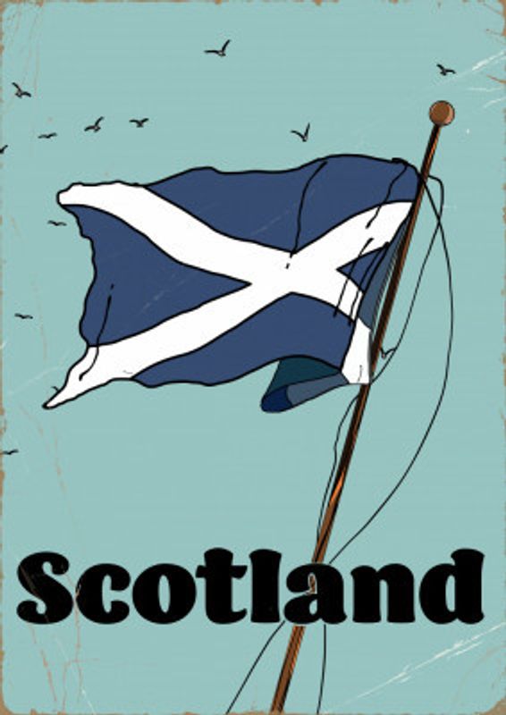 Scotland Flag Travel Poster