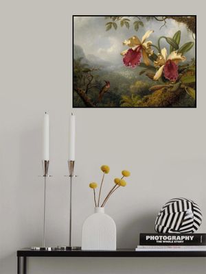 Orchids and Hummingbird - Martin Johnson Heade