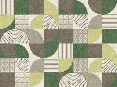 Palm Springs Desert Shapes Green