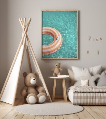 Peach Fuzz Swimming Pool Fun