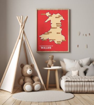 Illustrated Map of Wales