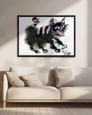 Yellow Eyed Black Cat