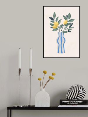 Lemon Stripe Vase