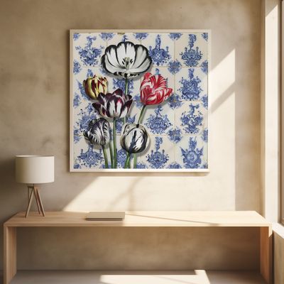 Dutch Tulips On Tiles