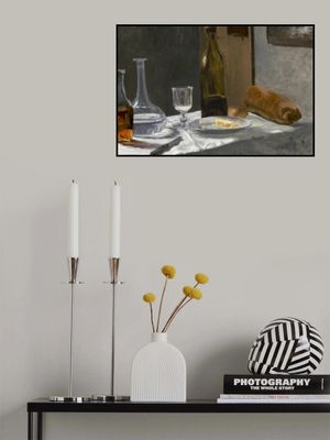 Still Life With Bottle, Carafe, Bread, and Wine (1862–1863) By Claude Monet